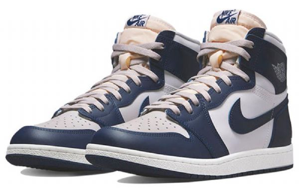 Nike Air Jordan 1 Retro High Tops Basketball Shoes Herre Marineblå Korall