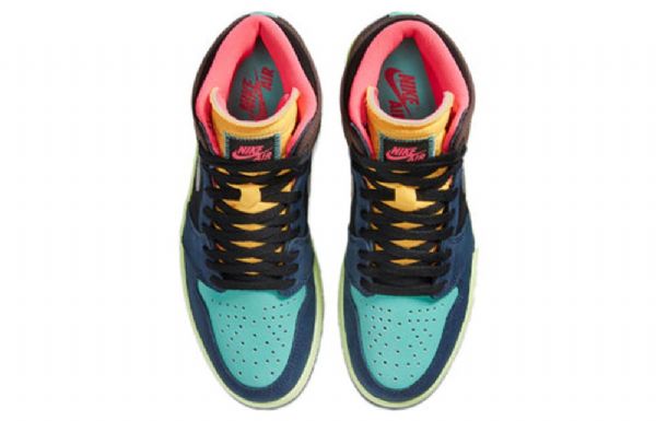 Nike Air Jordan 1 Retro High Tops Basketball Shoes Herre Multicolor