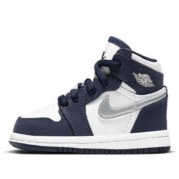 Nike Air Jordan 1 Retro High Tops Co.jp Td Sko Barn Marineblå