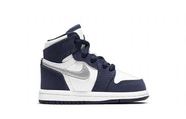 Nike Air Jordan 1 Retro High Tops Co.jp Td Sko Barn Marineblå