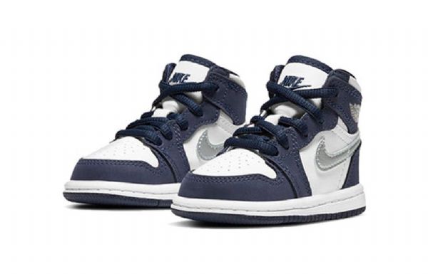 Nike Air Jordan 1 Retro High Tops Co.jp Td Sko Barn Marineblå