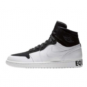 Nike Air Jordan 1 Retro High Tops Equality Sko Herre Svarte Hvite