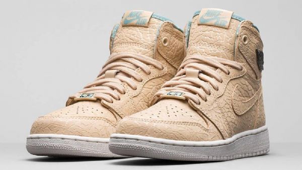 Nike Air Jordan 1 Retro High Tops Gs Sand Dune Sko Herre Khaki