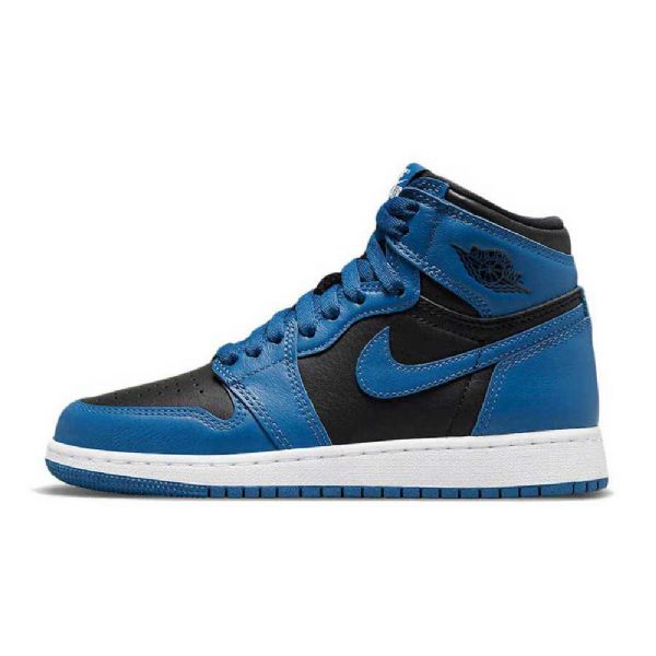 Nike Air Jordan 1 Retro High Tops Gs Sko Dame Mørke Blå Svarte