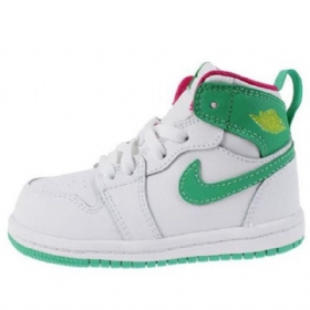 Nike Air Jordan 1 Retro High Tops Gt Td Sko Barn Hvite Grønn