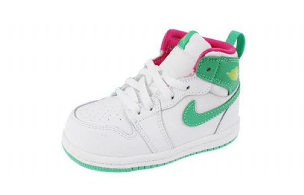 Nike Air Jordan 1 Retro High Tops Gt Td Sko Barn Hvite Grønn