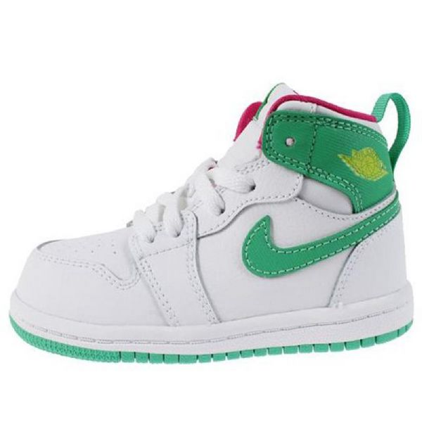 Nike Air Jordan 1 Retro High Tops Gt Td Sko Barn Hvite Grønn
