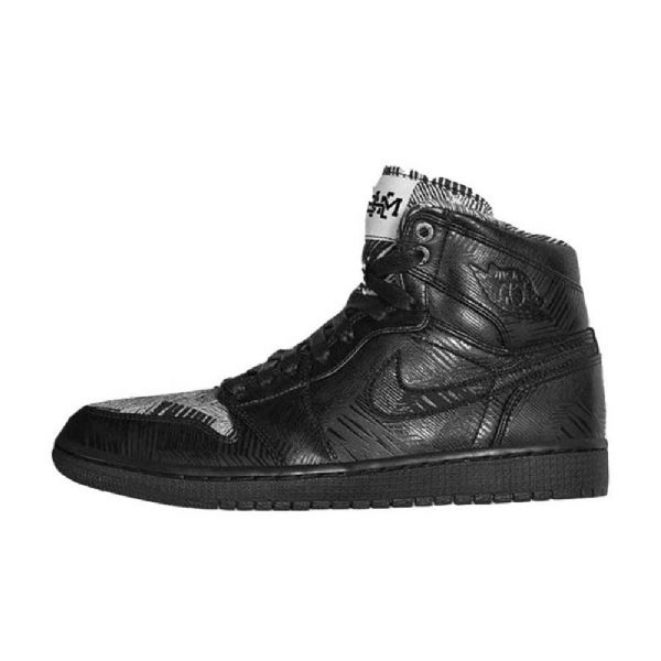 Nike Air Jordan 1 Retro High Tops History Month 2015 Sko Herre Svarte