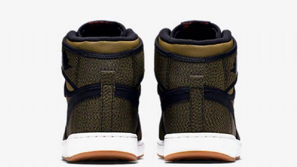 Nike Air Jordan 1 Retro High Tops Ko Militia Sko Herre Olivengrønne