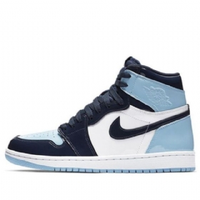 Nike Air Jordan 1 Retro High Tops Og Basketball Shoes Dame Blå
