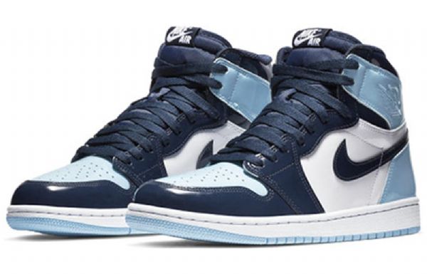 Nike Air Jordan 1 Retro High Tops Og Basketball Shoes Dame Blå