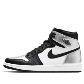 Nike Air Jordan 1 Retro High Tops Og Basketball Shoes Dame Sølv