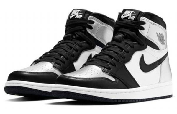 Nike Air Jordan 1 Retro High Tops Og Basketball Shoes Dame Sølv