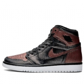 Nike Air Jordan 1 Retro High Tops Og Basketball Shoes Dame Svarte Brune