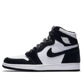Nike Air Jordan 1 Retro High Tops Og Basketball Shoes Dame Svarte Hvite