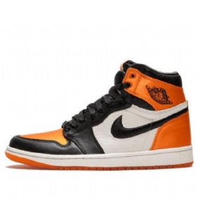 Nike Air Jordan 1 Retro High Tops Og Basketball Shoes Dame Svarte Oransje