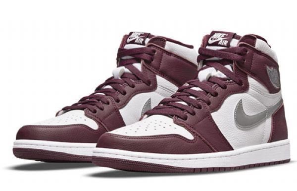 Nike Air Jordan 1 Retro High Tops Og Basketball Shoes Herre Burgunder