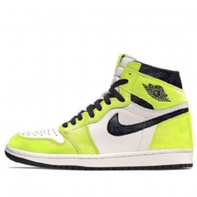 Nike Air Jordan 1 Retro High Tops Og Basketball Shoes Herre Grønn Hvite
