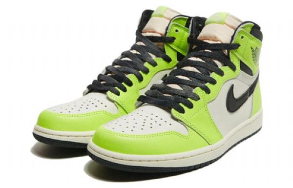 Nike Air Jordan 1 Retro High Tops Og Basketball Shoes Herre Grønn Hvite