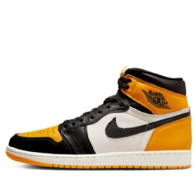 Nike Air Jordan 1 Retro High Tops Og Basketball Shoes Herre Gul