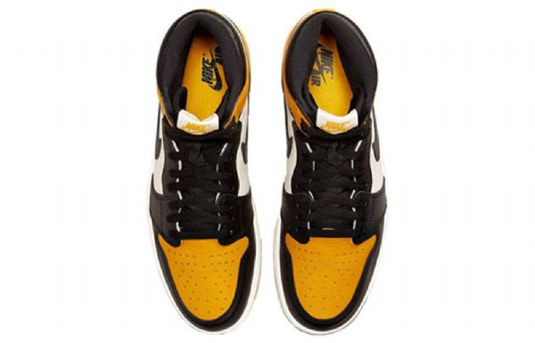Nike Air Jordan 1 Retro High Tops Og Basketball Shoes Herre Gul