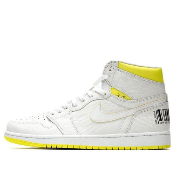 Nike Air Jordan 1 Retro High Tops Og Basketball Shoes Herre Hvite Grønn