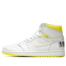 Nike Air Jordan 1 Retro High Tops Og Basketball Shoes Herre Hvite Grønn