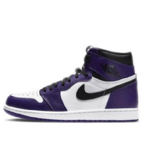 Nike Air Jordan 1 Retro High Tops Og Basketball Shoes Herre Lilla