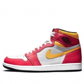 Nike Air Jordan 1 Retro High Tops Og Basketball Shoes Herre Lyse Rød