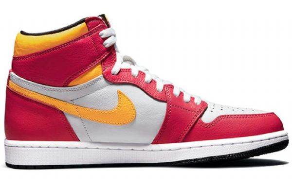 Nike Air Jordan 1 Retro High Tops Og Basketball Shoes Herre Lyse Rød