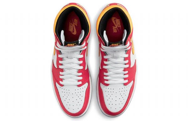 Nike Air Jordan 1 Retro High Tops Og Basketball Shoes Herre Lyse Rød
