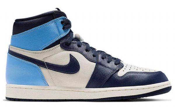 Nike Air Jordan 1 Retro High Tops Og Basketball Shoes Herre Marineblå Blå