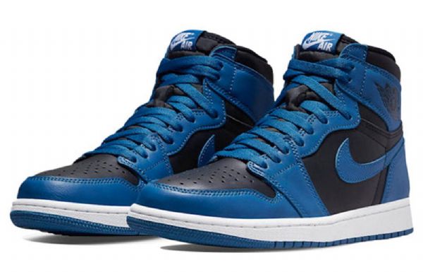 Nike Air Jordan 1 Retro High Tops Og Basketball Shoes Herre Mørke Blå