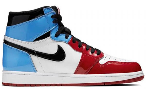 Nike Air Jordan 1 Retro High Tops Og Basketball Shoes Herre Rød Hvite Blå