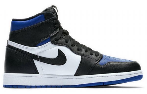 Nike Air Jordan 1 Retro High Tops Og Basketball Shoes Herre Svarte Hvite Blå