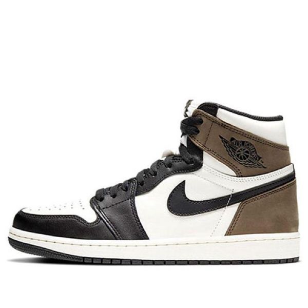 Nike Air Jordan 1 Retro High Tops Og Basketball Shoes Herre Svarte Hvite Brune