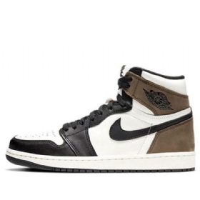 Nike Air Jordan 1 Retro High Tops Og Basketball Shoes Herre Svarte Hvite Brune