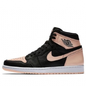 Nike Air Jordan 1 Retro High Tops Og Basketball Shoes Herre Svarte Korall