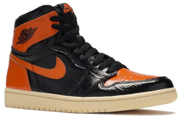Nike Air Jordan 1 Retro High Tops Og Basketball Shoes Herre Svarte Oransje