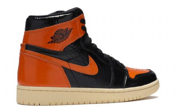 Nike Air Jordan 1 Retro High Tops Og Basketball Shoes Herre Svarte Oransje