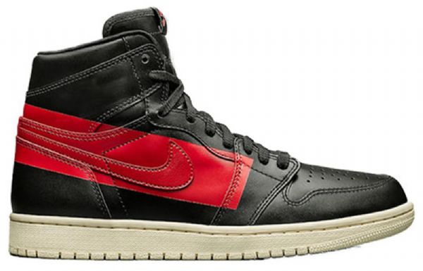 Nike Air Jordan 1 Retro High Tops Og Basketball Shoes Herre Svarte Rød