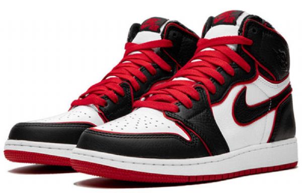 Nike Air Jordan 1 Retro High Tops Og Bg Basketball Shoes Herre Svarte Hvite