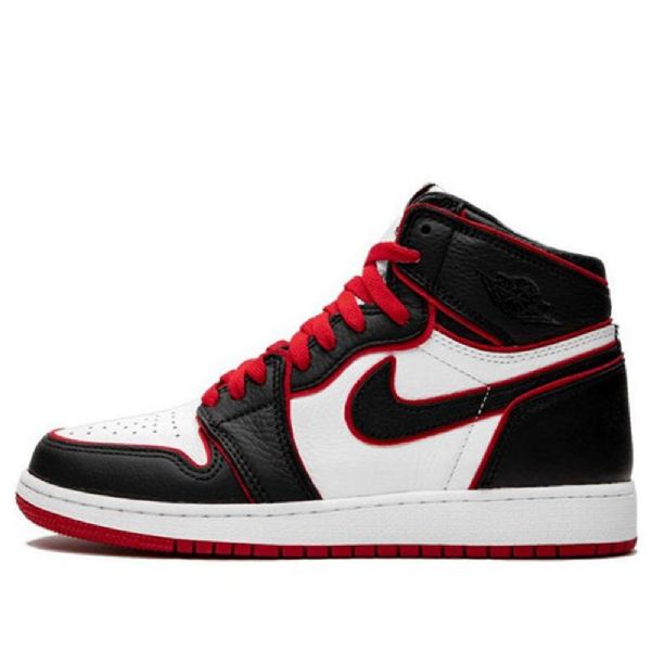 Nike Air Jordan 1 Retro High Tops Og Bg Basketball Shoes Herre Svarte Hvite