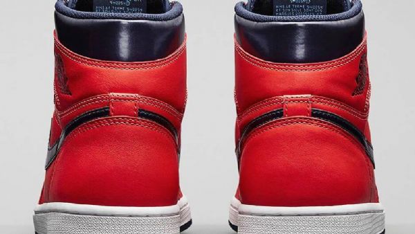 Nike Air Jordan 1 Retro High Tops Og David Letterman Sko Herre Rød Marineblå