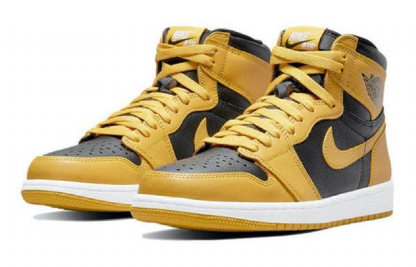 Nike Air Jordan 1 Retro High Tops Og Gs Basketsko Herre Gul Hvite