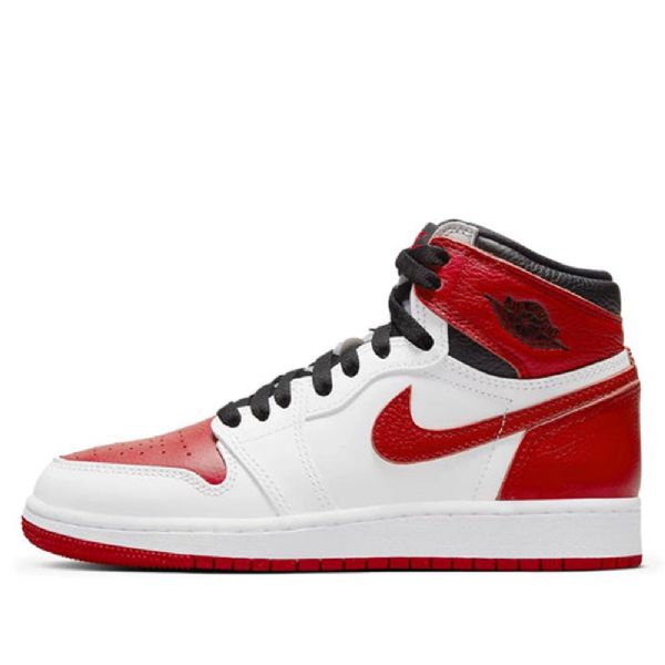 Nike Air Jordan 1 Retro High Tops Og Gs Basketsko Herre Hvite