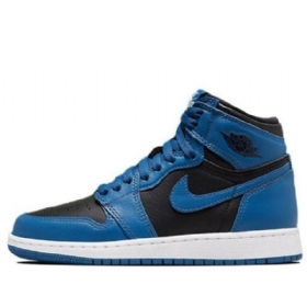 Nike Air Jordan 1 Retro High Tops Og Gs Basketsko Herre Mørke Blå