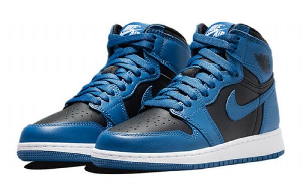 Nike Air Jordan 1 Retro High Tops Og Gs Basketsko Herre Mørke Blå