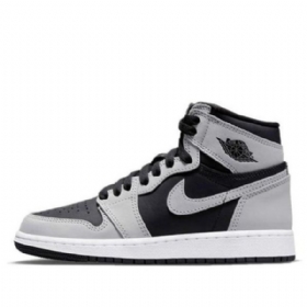 Nike Air Jordan 1 Retro High Tops Og Gs Basketsko Herre Svarte Grå