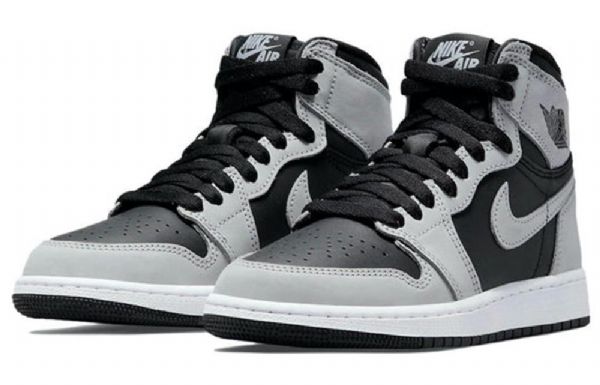 Nike Air Jordan 1 Retro High Tops Og Gs Basketsko Herre Svarte Grå